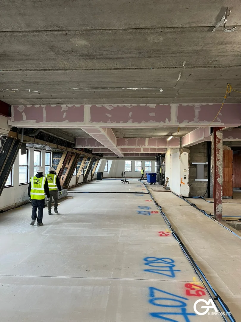 Travelodge Stratford Ga Interiors London Subcontractor Barnes Drylining Ceiling