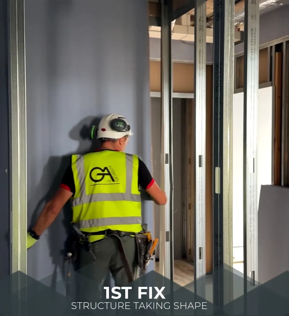 Drylining Plasterboard Process Ga Interiors London Subcontractor