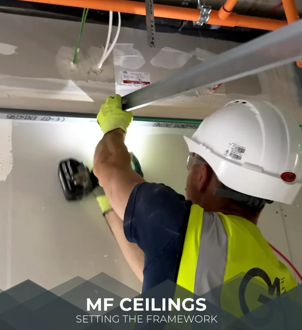 Drylining Plasterboard Process Ga Interiors London Subcontractor Plastering London Boarding Best Subcontractor Drylining Mf Ceilings