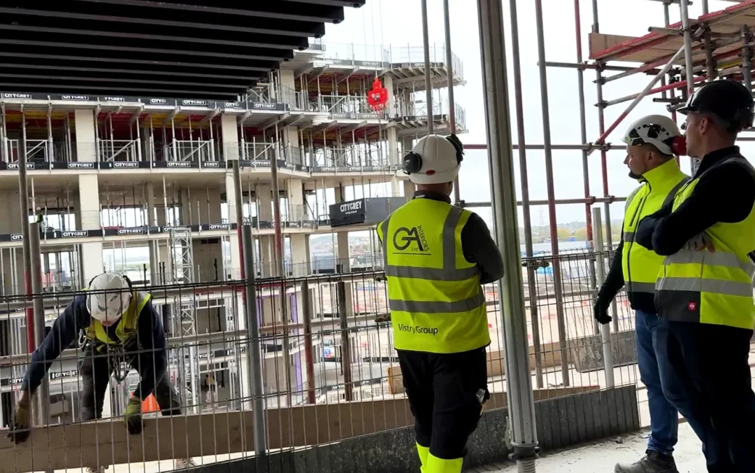 Leeside Road Meridian 2 Ga Interiors Sfs Drylining Subcontractor London Render Plasterboard Cladding