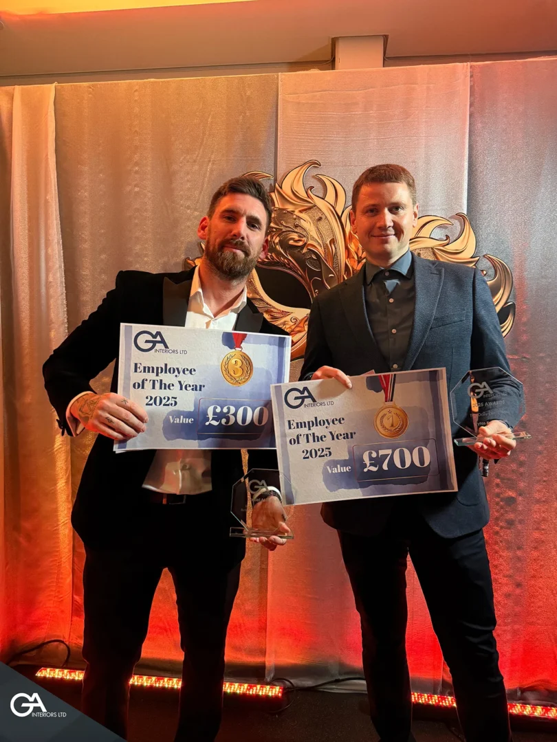 Ga Interiors Xmas Party Employee Of A Year Construction Industry Subcontractor London Kent Best Drylining Company