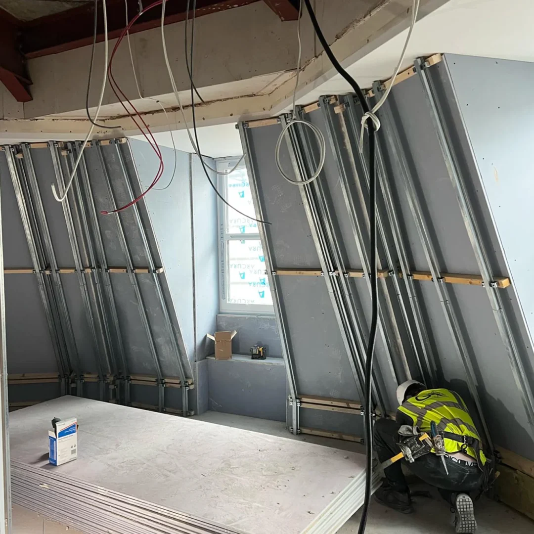 Drylining Timber Batterns Insulation Interior Fit Out Plastering Subcontractor Construction Uk