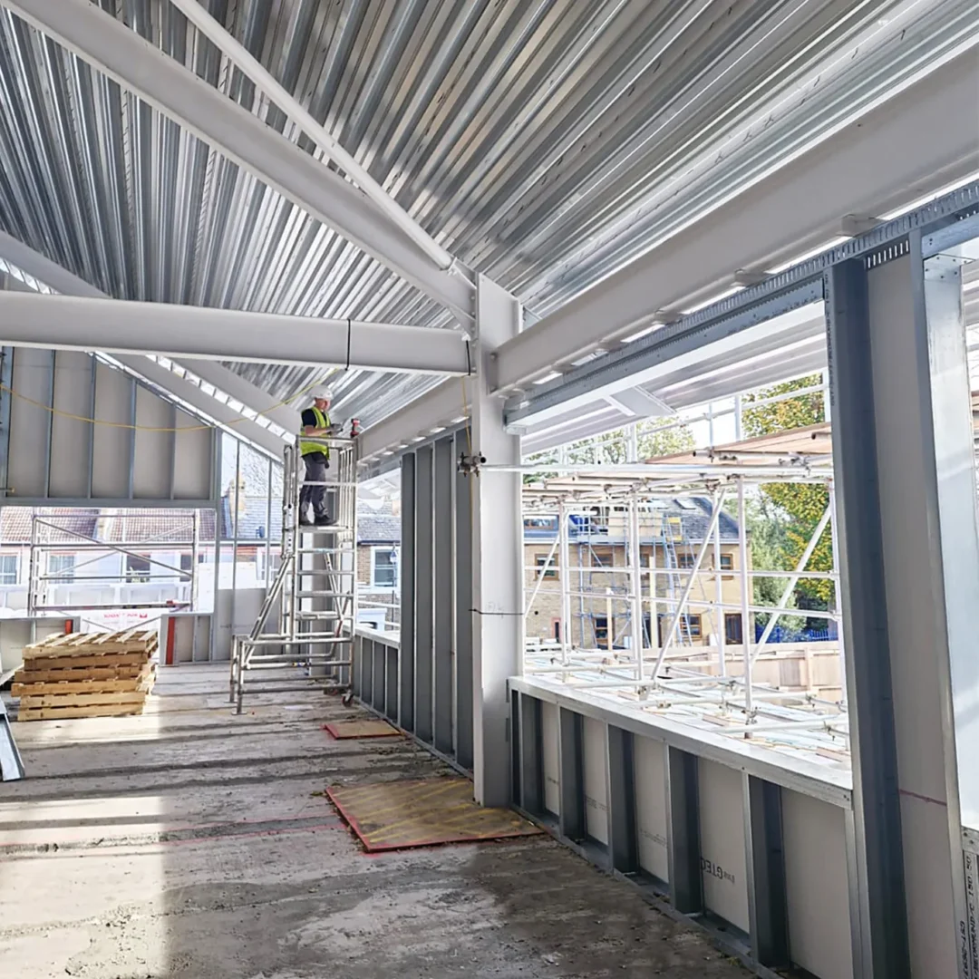 Beormund School London Sfs Steel Framing System Construction Education Building Structural Frame
