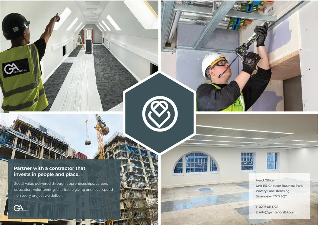 Social Values Ga Interiors Charity London Construction Marketing Fundraiser Donations Ceilings Best Subcontractor