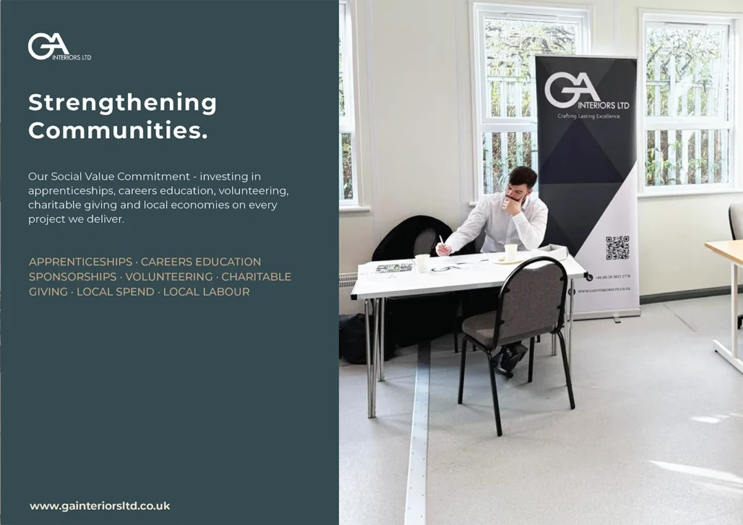 Social Values Ga Interiors Charity London Construction Marketing Fundraiser Donations Community Work Drylining
