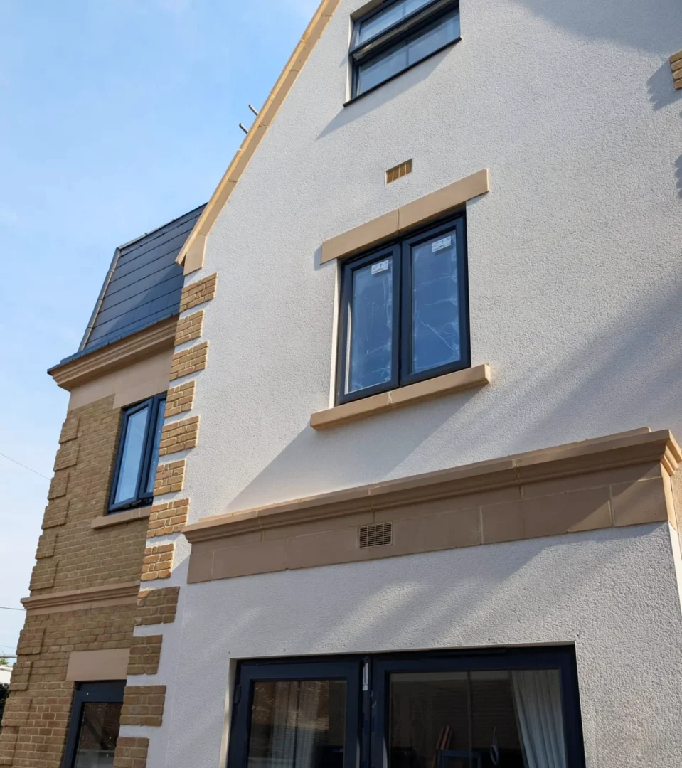 Through Coloured Render Stone Dressings Facade Specialist Ga Interiors